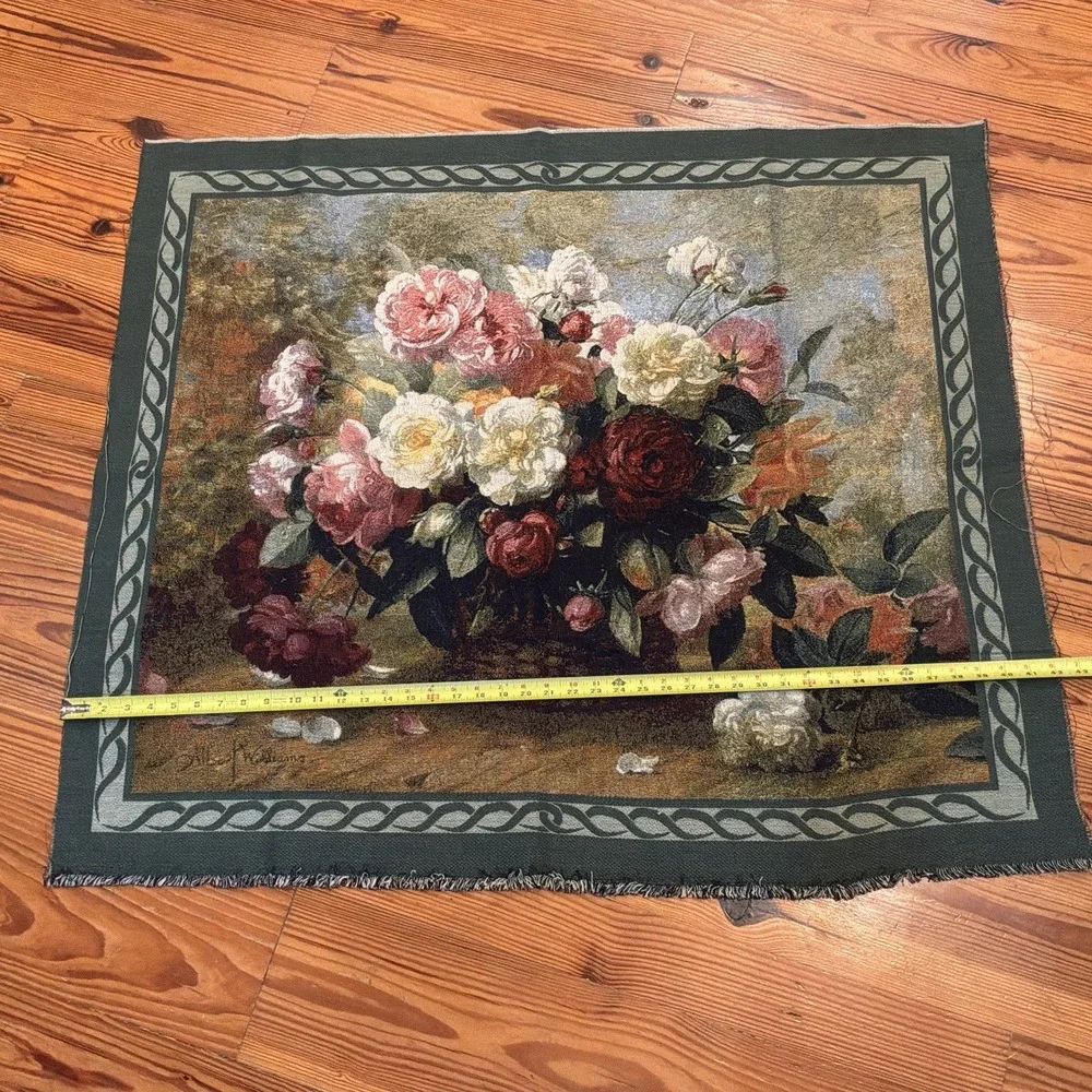 Large Floral Tapestry Piece Albert Williams Nature's Glory 42 X 36